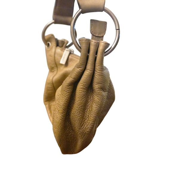 HOBO International Leather Hobo Bag Tan Brown Shoulder Bag Wristlet Pouch - Picture 8 of 9